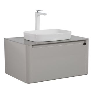 Тумба с раковиной Black&White Universe 915800 80 см светло-серый